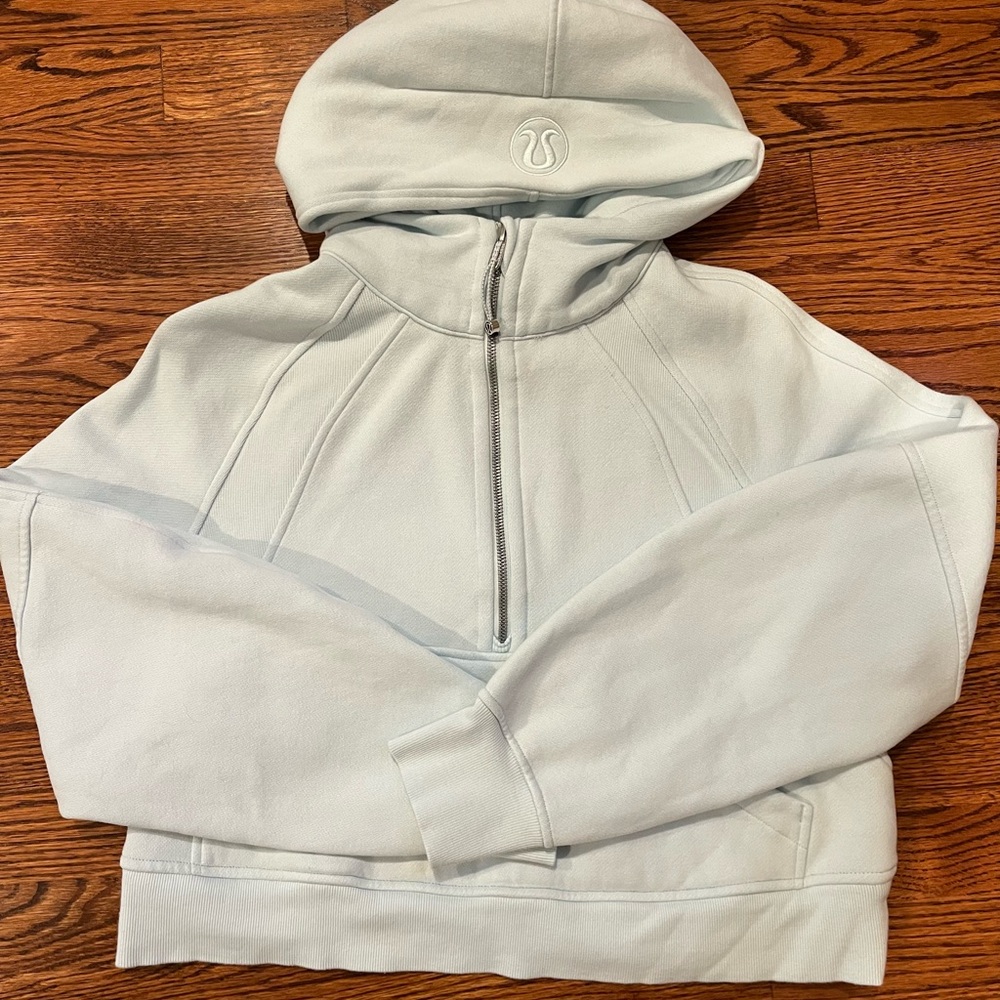Lululemon Scuba Oversized Half-Zip Hoodie XS/S Sheer Blue